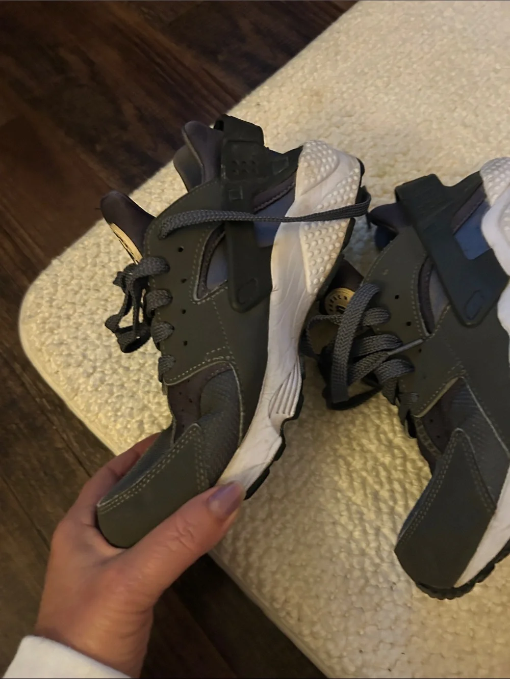 Nike Huarache Sneakers in Dark Gray and Black